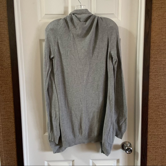 Theory Light Grey Giana Cashcotton Cardigan M - Picture 9 of 9